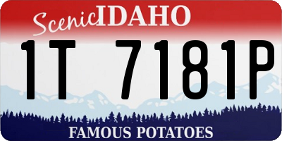 ID license plate 1T7181P