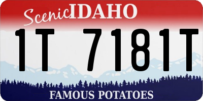 ID license plate 1T7181T