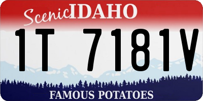 ID license plate 1T7181V