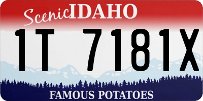 ID license plate 1T7181X