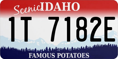 ID license plate 1T7182E