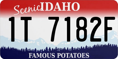 ID license plate 1T7182F