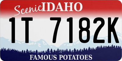 ID license plate 1T7182K