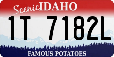 ID license plate 1T7182L