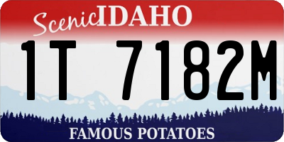 ID license plate 1T7182M