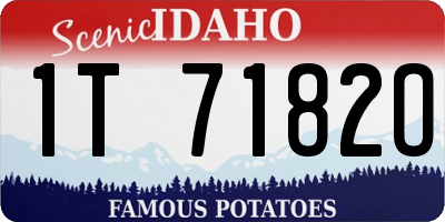 ID license plate 1T7182O