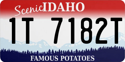 ID license plate 1T7182T
