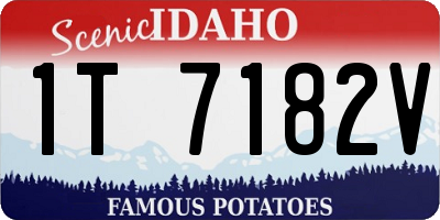 ID license plate 1T7182V
