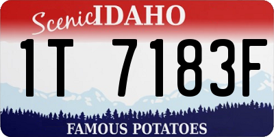 ID license plate 1T7183F