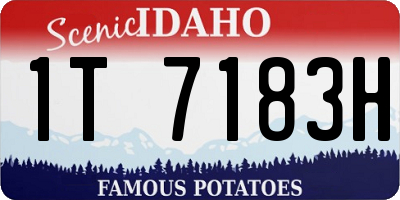 ID license plate 1T7183H