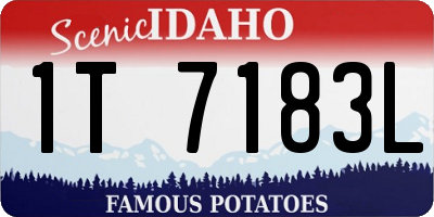 ID license plate 1T7183L