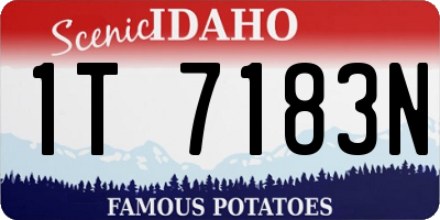ID license plate 1T7183N