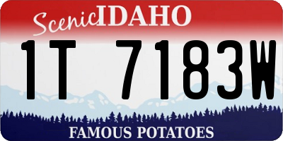 ID license plate 1T7183W