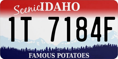 ID license plate 1T7184F