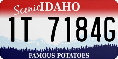 ID license plate 1T7184G