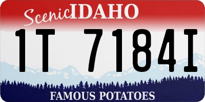 ID license plate 1T7184I