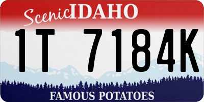 ID license plate 1T7184K