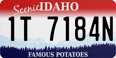 ID license plate 1T7184N