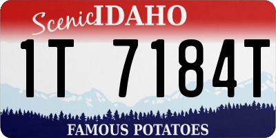 ID license plate 1T7184T
