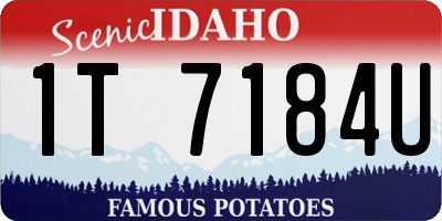 ID license plate 1T7184U