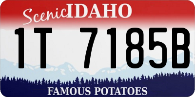 ID license plate 1T7185B