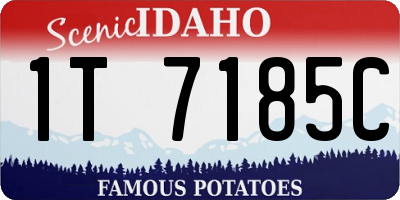 ID license plate 1T7185C