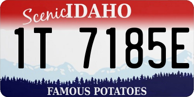 ID license plate 1T7185E