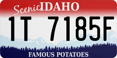 ID license plate 1T7185F