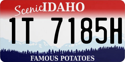 ID license plate 1T7185H
