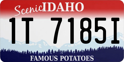 ID license plate 1T7185I