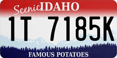 ID license plate 1T7185K