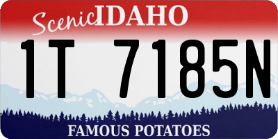 ID license plate 1T7185N