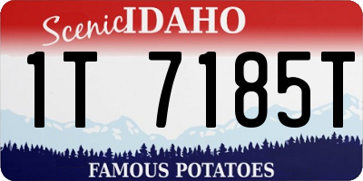ID license plate 1T7185T