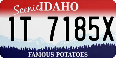 ID license plate 1T7185X