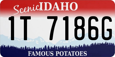 ID license plate 1T7186G