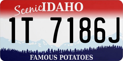 ID license plate 1T7186J