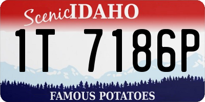 ID license plate 1T7186P