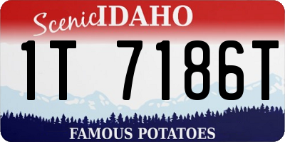 ID license plate 1T7186T