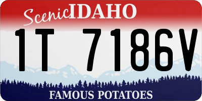 ID license plate 1T7186V