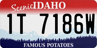 ID license plate 1T7186W