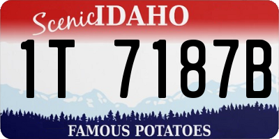 ID license plate 1T7187B