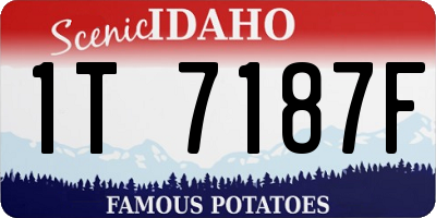 ID license plate 1T7187F