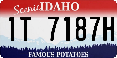 ID license plate 1T7187H