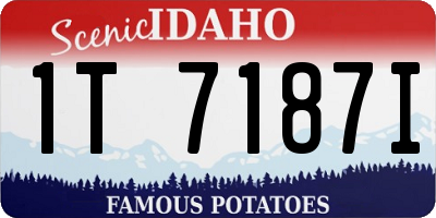 ID license plate 1T7187I