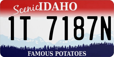 ID license plate 1T7187N