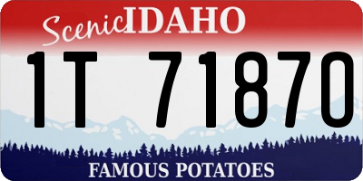 ID license plate 1T7187O