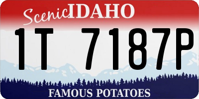 ID license plate 1T7187P