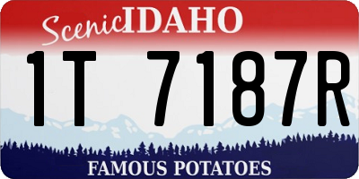 ID license plate 1T7187R