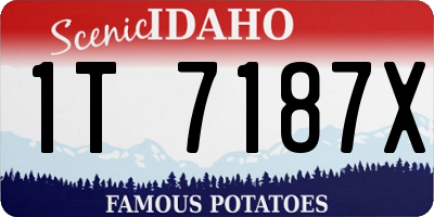 ID license plate 1T7187X