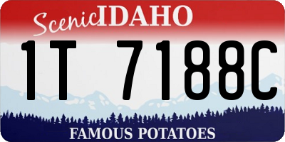 ID license plate 1T7188C